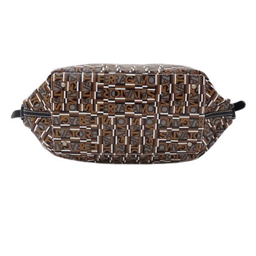 LMT: Salvatore Ferragamo Shoulder Brown Pouch Attached Handbag -NWOT - Picture 8 of 16